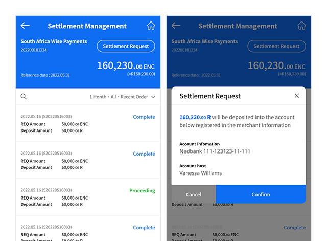 Settlement management